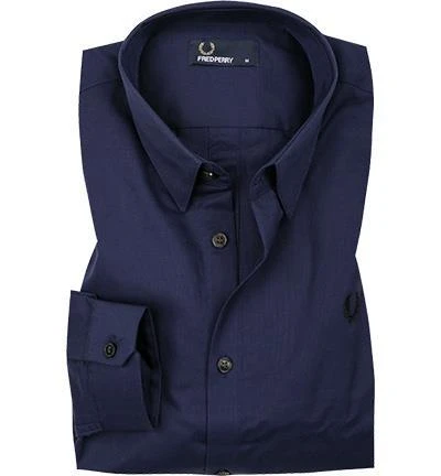 Fred Perry Hemd M4533/G22 Baumwolle, Dunkelblau, Signalblau 1 Fred Perry Hemd M4533/G22 Baumwolle, Dunkelblau, Signalblau