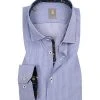 Jacques Britt Hemd Como Mix 433111/12 Custom Fit, Popeline, Blau gestreift, Blau