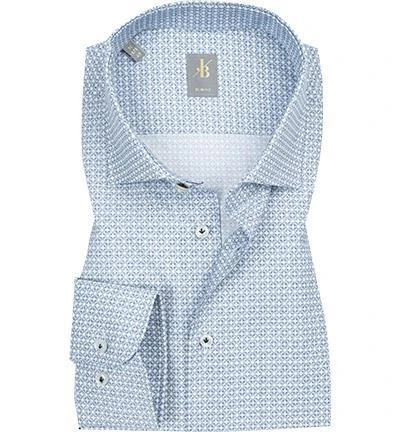 Jacques Britt Hemd Rimini 463060/16 Slim Fit, Popeline, Weiß-blau gemustert, Blau 1 Jacques Britt Hemd Rimini 463060/16 Slim Fit, Popeline, Weiß-blau gemustert, Blau