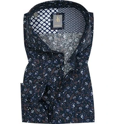 Jacques Britt Hemd Roma 2 Mix 433370/19 Custom Fit, Popeline, Navy gemustert, Dunkelblau 1 Jacques Britt Hemd Roma 2 Mix 433370/19 Custom Fit, Popeline, Navy gemustert, Dunkelblau