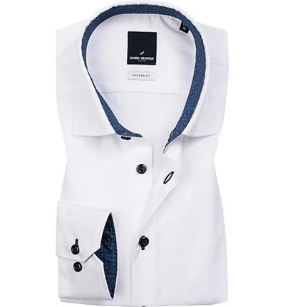 Daniel Hechter Hemd 60220/55982/1 Modern Fit, Baumwolle, Weiß 1 Daniel Hechter Hemd 60220/55982/1 Modern Fit, Baumwolle, Weiß