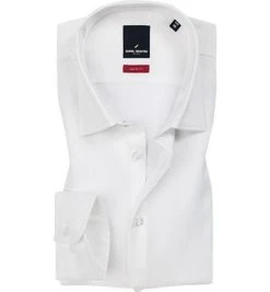 Daniel Hechter Hemd 60320/100588/90 Shape Fit, Popeline, Weiß, Schwarz