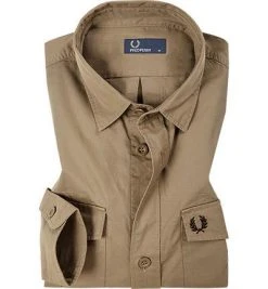 Fred Perry Hemd M4539/534 Popeline, Hellbraun, Braun
