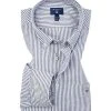 Gant Hemd 3056700/423 Regular Fit, Oxford, Graublau-weiß gestreift, Persisch blau