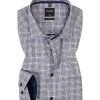 OLYMP Luxor Modern Fit 69EL 1209/29/28 Hemd, Popeline, Extra langer Arm, Blau kariert, Hellblau