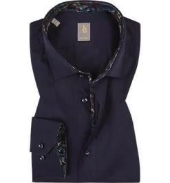 Jacques Britt Hemd Como Mix EL 433102/19 Custom Fit, Twill, Extra langer Arm, Dunkelblau
