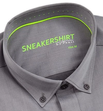 Venti Sneakershirt 183116400/700 Hemd, Modern Fit, Baumwoll-Stretch, Hellgrau, Grau 2 Venti Sneakershirt 183116400/700 Hemd, Modern Fit, Baumwoll-Stretch, Hellgrau, Grau – Bild 2