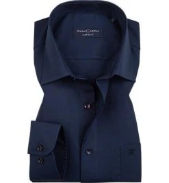 CasaModa Hemd 006050/116 Comfort Fit, Popeline, Dunkelblau, Blau
