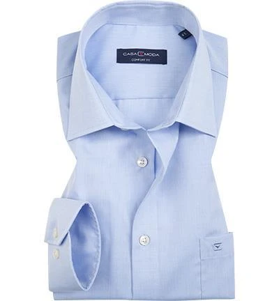 Casamoda Hemd 006050/115 Comfort Fit, Popeline, Bleu, Hellblau 1 Casamoda Hemd 006050/115 Comfort Fit, Popeline, Bleu, Hellblau