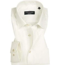 CasaModa Hemd 006058/62 Comfort Fit, Popeline, Extra kurzer Arm, Creme, Weiß