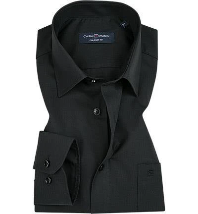 CasaModa Hemd 006058/80 Comfort Fit, Popeline, Extra kurzer Arm, Schwarz 1 CasaModa Hemd 006058/80 Comfort Fit, Popeline, Extra kurzer Arm, Schwarz