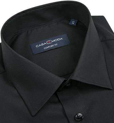 CasaModa Hemd 006058/80 Comfort Fit, Popeline, Extra kurzer Arm, Schwarz 2 CasaModa Hemd 006058/80 Comfort Fit, Popeline, Extra kurzer Arm, Schwarz – Bild 2