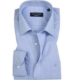 CasaModa Hemd 006058/115 Comfort Fit, Popeline, Extra kurzer Arm, Bleu, Blau