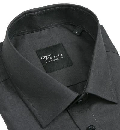 Venti Modern Fit Kent 001480/706 Hemd, Moden Fit, Popeline, Dunkelgrau 2 Venti Modern Fit Kent 001480/706 Hemd, Moden Fit, Popeline, Dunkelgrau – Bild 2