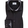 Stenströms Hemd 584931/1465/600 Classic Fit, Popeline, Schwarz