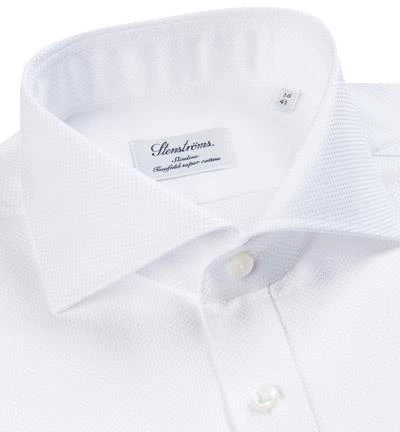 Stenströms Hemd 702111/7001/000 Slimline, Baumwolle, Weiß 2 Stenströms Hemd 702111/7001/000 Slimline, Baumwolle, Weiß – Bild 2