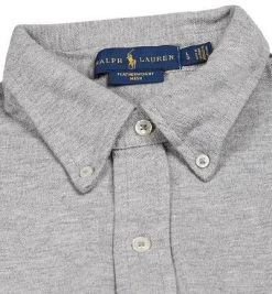 Polo Ralph Lauren Hemd 710654408/019 Piqué, Hellgrau meliert, Hellgrau meliert (019) -hemdenverkauf 309487 norm2