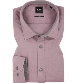 BOSS Hemd Ronni 50399825/560 Slim Fit, Oxford, Rot, Grau