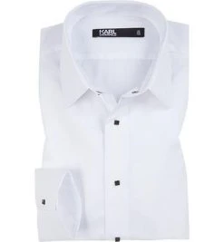 KARL LAGERFELD Hemd 605000/61/500699/10 Modern Fit, Popeline, Weiß