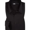 KARL LAGERFELD Hemd 605000/61/500699/990 Modern Fit, Popeline, Schwarz