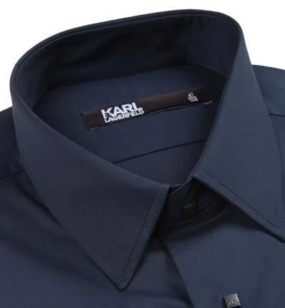 KARL LAGERFELD Hemd 605000/61/500699/690 Modern Fit, Popeline, Navy, Marine 2 KARL LAGERFELD Hemd 605000/61/500699/690 Modern Fit, Popeline, Navy, Marine – Bild 2