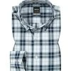 BOSS Hemd Mabsoot 50399306/404 Slim Fit, Twill, Weiß-blau kariert, Dunkelblau