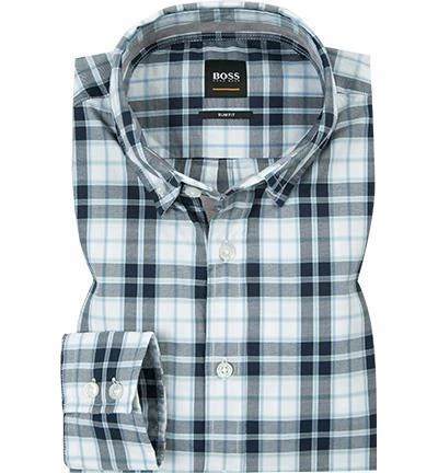 BOSS Hemd Mabsoot 50399306/404 Slim Fit, Twill, Weiß-blau kariert, Dunkelblau 1 BOSS Hemd Mabsoot 50399306/404 Slim Fit, Twill, Weiß-blau kariert, Dunkelblau