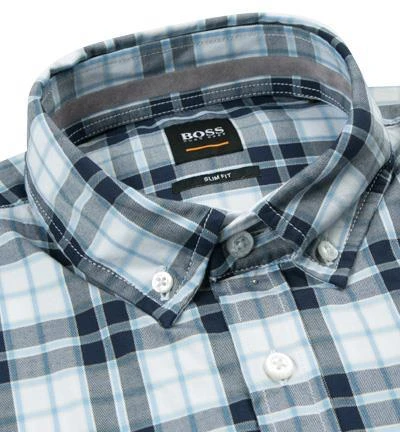 BOSS Hemd Mabsoot 50399306/404 Slim Fit, Twill, Weiß-blau kariert, Dunkelblau 2 BOSS Hemd Mabsoot 50399306/404 Slim Fit, Twill, Weiß-blau kariert, Dunkelblau – Bild 2