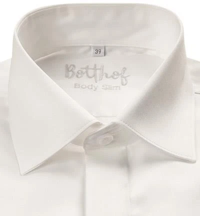Botthof Hemd Body Slim UMA Hai 52-90-07-460/12 Slim Fit, Popeline, Creme, Ecru 2 Botthof Hemd Body Slim UMA Hai 52-90-07-460/12 Slim Fit, Popeline, Creme, Ecru – Bild 2