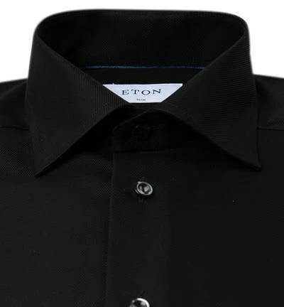 ETON Slim Fit 3100/79511/18 Hemd, Twill, Schwarz 3 ETON Slim Fit 3100/79511/18 Hemd, Twill, Schwarz – Bild 3