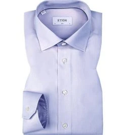 ETON Slim Fit Kent 3000/79511/74 Hemd, Twill, Flieder meliert, Lila