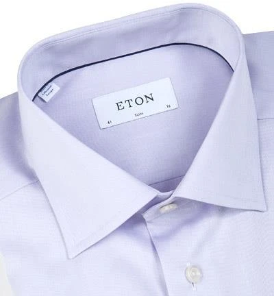 ETON Slim Fit Kent 3000/79511/74 Hemd, Twill, Flieder meliert, Lila 2 ETON Slim Fit Kent 3000/79511/74 Hemd, Twill, Flieder meliert, Lila – Bild 2