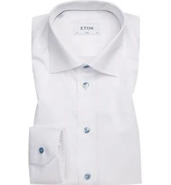 ETON Hemd 3000/00516/00 Slim Fit, Twill, Weiß