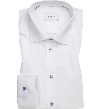 ETON Hemd 3000/00516/00 Slim Fit, Twill, Weiß 1 ETON Hemd 3000/00516/00 Slim Fit, Twill, Weiß
