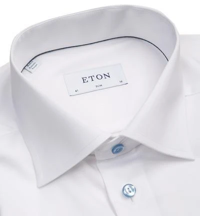 ETON Hemd 3000/00516/00 Slim Fit, Twill, Weiß 2 ETON Hemd 3000/00516/00 Slim Fit, Twill, Weiß – Bild 2
