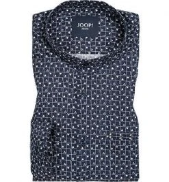JOOP! Hemd Habakuk 30014036/401 Modern Fit, Popeline, Dunkelblau, Nachtblau