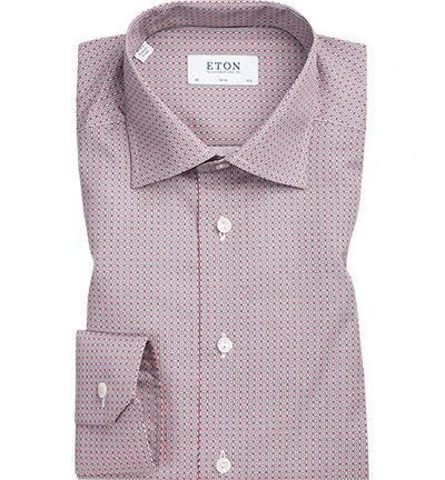 ETON Hemd 2016/79511/45 Slim Fit, Popeline, Orange-weiß gemustert, Gelb-orange 1 ETON Hemd 2016/79511/45 Slim Fit, Popeline, Orange-weiß gemustert, Gelb-orange