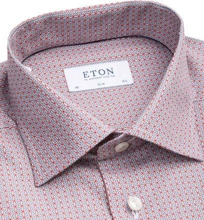ETON Hemd 2016/79511/45 Slim Fit, Popeline, Orange-weiß gemustert, Gelb-orange 2 ETON Hemd 2016/79511/45 Slim Fit, Popeline, Orange-weiß gemustert, Gelb-orange – Bild 2