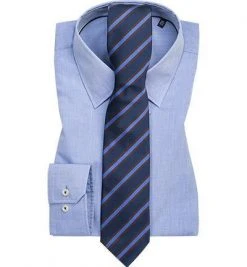 JOOP!/Ascot Kombi 30009552/420+01190020/5 Hemd mit Krawatte, Blau