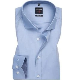 OLYMP Level Five Body Fit 0531/64/11 Hemd, Baumwoll-Stretch, Hellblau gemustert, Hellblau