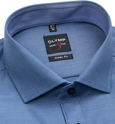 OLYMP Level Five Body Fit 0531/64/15 Hemd, Baumwoll-Stretch, Rauchblau gemustert, Indigo 2 OLYMP Level Five Body Fit 0531/64/15 Hemd, Baumwoll-Stretch, Rauchblau gemustert, Indigo – Bild 2
