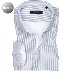 DESOTO Luxury Hemd Hai 10108-30/003 Jersey, Navy-weiß gestreift, Weiß