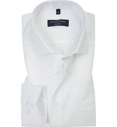 CasaModa Hemd 006530/000 Modern Fit, Popeline, Weiß 1 CasaModa Hemd 006530/000 Modern Fit, Popeline, Weiß