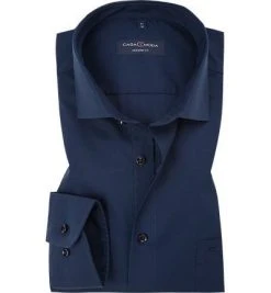 CasaModa Hemd 006530/116 Modern Fit, Popeline, Dunkelblau, Nachtblau