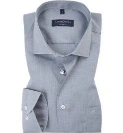 CasaModa Hemd 006530/705 Modern Fit, Popeline, Hellgrau