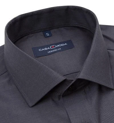 CasaModa Hemd 006530/706 Modern Fit, Popeline, Dunkelgrau 2 CasaModa Hemd 006530/706 Modern Fit, Popeline, Dunkelgrau – Bild 2