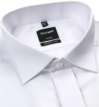 OLYMP Luxor Modern Fit 0709/65/00 Hemd, Baumwolle, Weiß 2 OLYMP Luxor Modern Fit 0709/65/00 Hemd, Baumwolle, Weiß – Bild 2