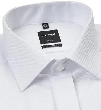 OLYMP Luxor Modern Fit 0707/65/00 Hemd, Baumwolle, Weiß 2 OLYMP Luxor Modern Fit 0707/65/00 Hemd, Baumwolle, Weiß – Bild 2