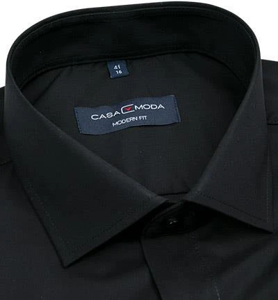 CasaModa Hemd 006532/800 Modern Fit, Baumwolle, Extra langer Arm, Schwarz 2 CasaModa Hemd 006532/800 Modern Fit, Baumwolle, Extra langer Arm, Schwarz – Bild 2