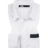 KARL LAGERFELD Hemd 605121/591699/690 Modern Fit, Twill, Weiß, Weiß-dunkelblau